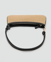 Mango Women's Natural Fiber Shoulder Bag