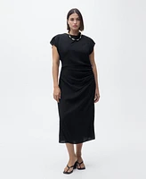 Mango Women's Draped Straight Dress
