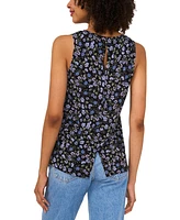 Vince Camuto Women's Printed Keyhole-Back Top