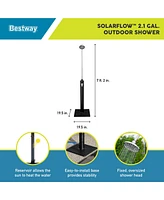 Bestway SolarFlow 2.1 Gallon Outdoor Shower Solar Heat Fixed Oversized Head