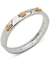 Anne Klein Two-Tone Bee Motif Bangle Bracelet