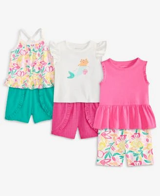 First Impressions Baby Girls Mermaid Kitty Floral Tops Shorts Exclusively At Macys