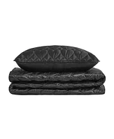 Juicy Couture Satin Heart Stitched Pc. Quilt Set