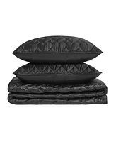Juicy Couture Satin Heart Stitched 3 Pc. Quilt Set