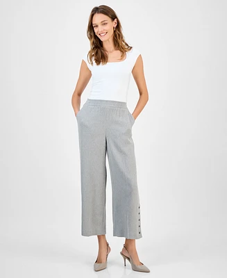 Kasper Women's High Rise Cropped Pull-On Pants