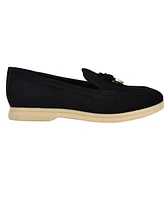 Guess Women's Aryana Interlaced Suede Slip-On Boat Loafers