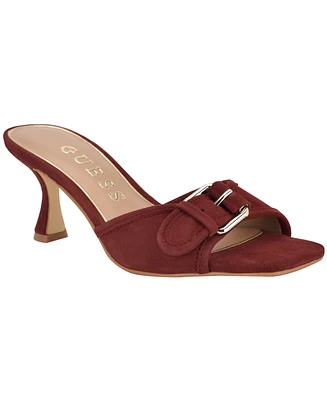 Guess Women's Dista Buckle Kitten Heel Sandals
