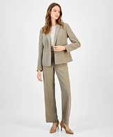 Kasper Women's One Button Notched Collar Blazer