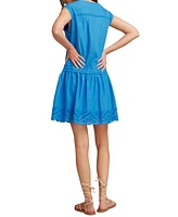 Lucky Brand Women's Cotton Cutwork Tiered Minidress