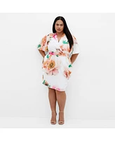 City Chic Plus Braelynn Floral Mini Dress