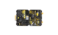 198pc Tool Set Black & Yellow Hand Tool Kit with Ratchet, Wrenches, Sockets