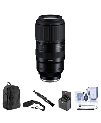 Tamron 50-400mm f/4.5-6.3 Di Iii Vc Vxd Lens for Sony E Bundle with Backpack, 67mm Filter Kit, Camera Strap, Lens Cleaner, Cleaning Kit, Universal Len