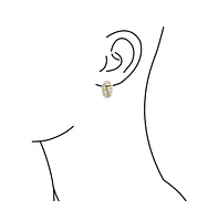 Bling Jewelry Set of 2 Geometric Twist Shrimp Half Hoop Clip-On Earrings Gold Silver Plated
