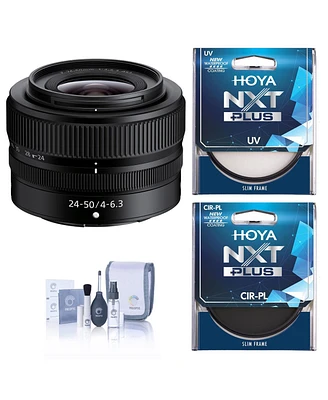Nikon Nikkor Z 24-50mm f/4-6.3 Lens, Bundle with Hoya Nxt Plus 52mm Uv+Cpl Filter Kit, Cleaning Kit
