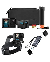 GoPro HERO13 Black Camera Accessory Bundle + Head Strap & Otg Card Reader