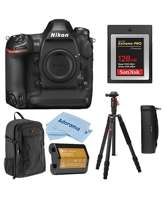 Nikon D6 Fx-Format Digital Slr Camera, Bundle with Tripod, En-el Li-Ion Battery, 128GB Memory Card, Camera Backpack, Cleaning Cloth
