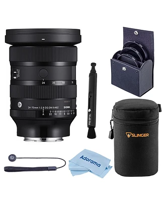Sigma 24-70mm f/2.8 Dg Dn Ii Art Lens for Sony E, Bundle with Lens Case and 82mm Filter Kit