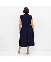 City Chic Plus Utility Midi Dress