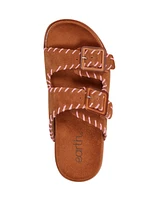 Earth Women's Fausto Stitched Double Band Slip-On Sandals