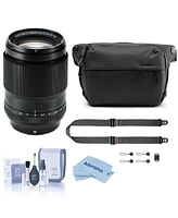 Fujifilm Xf 90mm f/2 R Lm Wr Lens, Bundle with Peak Design 3L Everyday Sling V2, SlideLITE Strap, Cleaning Kit, Cleaning Cloth