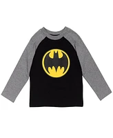 Justice League Little Boys Batman Superman The Flash 3 Pack Hang down Long Sleeve T-Shirts