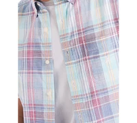 Nautica Men's Classic-Fit Plaid Button-Down Poplin Shirt