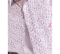 Nautica Men's Classic-Fit Printed Button-Down Shirt
