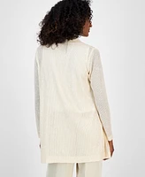 Anne Klein Women's Sequin Open-Front Long-Sleeve Cardigan