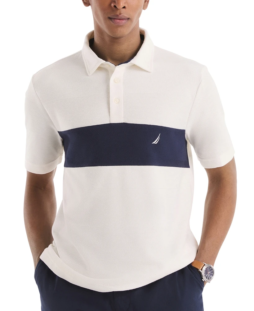 Nautica Men's Classic-Fit Herringbone Polo Shirt