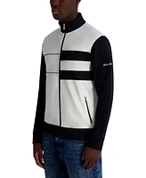 Karl Lagerfeld Paris Men's Stripe Colorblocked Bomber Jacket