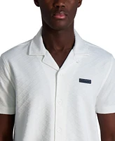 Karl Lagerfeld Paris Men's Short-Sleeve Camp Collar Shirt