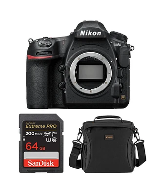 Nikon D850 Dslr Camera, Bundle with 64GB Memory Card, Alpine 160 Bag