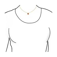 Bling Jewelry Small Red Enamel Ladybug Pendant Necklace & Stud Earrings Set Gold Tone