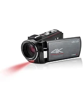 Minolta MN4K25NV 4K Ultra Hd 30MP 3" Touchscreen Camcorder with Night Vision, Black