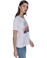 Karl Lagerfeld Paris Petite Bonjour Graphic T-Shirt