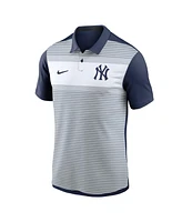 Nike Men's White/Navy New York Yankees Vapor Striped Performance Polo Shirt