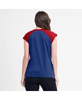 Nike Women's Royal/Red Atlanta Braves Cooperstown Collection Raglan Performance T-Shirt