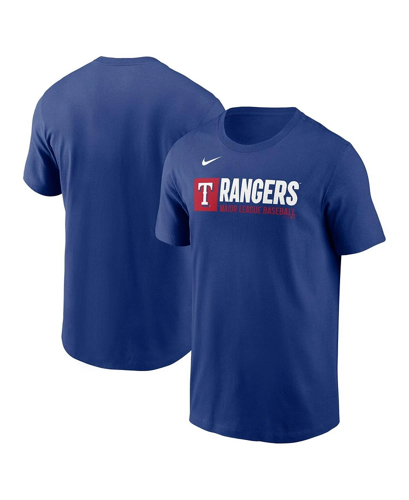 Nike Men's Royal Texas Rangers Team Block T-Shirt