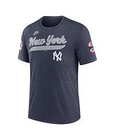 Nike Men's Heather Navy New York Yankees Cooperstown Collection Eras Tri-Blend T-Shirt