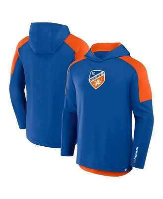 Fanatics Men's Blue Fc Cincinnati Red Card Transitional Pullover Hoodie