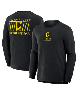 Fanatics Men's Black Columbus Crew Lob Attempt Stadium Slub Long Sleeve T-Shirt