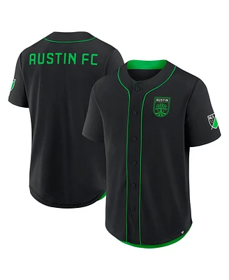 Fanatics Men's Black Austin Fc Injury Time Baseball Jersey