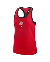Nike Women's Scarlet Ohio State Buckeyes Primetime Tri-Blend Racerback Tank Top