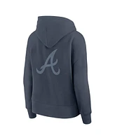 Fanatics Women's Blue Atlanta Braves Elements Future Ground Subtle Tonal Pullover Hoodie
