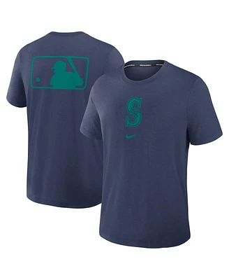 Nike Men's Navy Seattle Mariners Authentic Collection Early Work Tri-Blend Performance T-Shirt