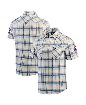 Fanatics Men's Royal Chicago Cubs Plaid Full-Snap Shirt