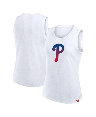Fanatics Women's White Philadelphia Phillies Activate Slub Tank Top