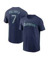 Nike Men's Jorge Polanco Navy Seattle Mariners Fuse Name Number T-Shirt