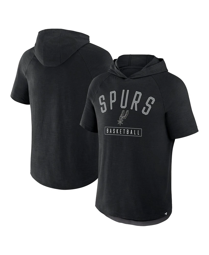 Fanatics Men's Black San Antonio Spurs Pass Legend Hooded T-Shirt