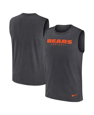 Nike Men's Gray Chicago Bears Legend Performance Muscle Tank Top
